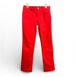 LRL Lauren Ralph Lauren Pants Womens 8 Red Straight Leg Mid Rise Chinos